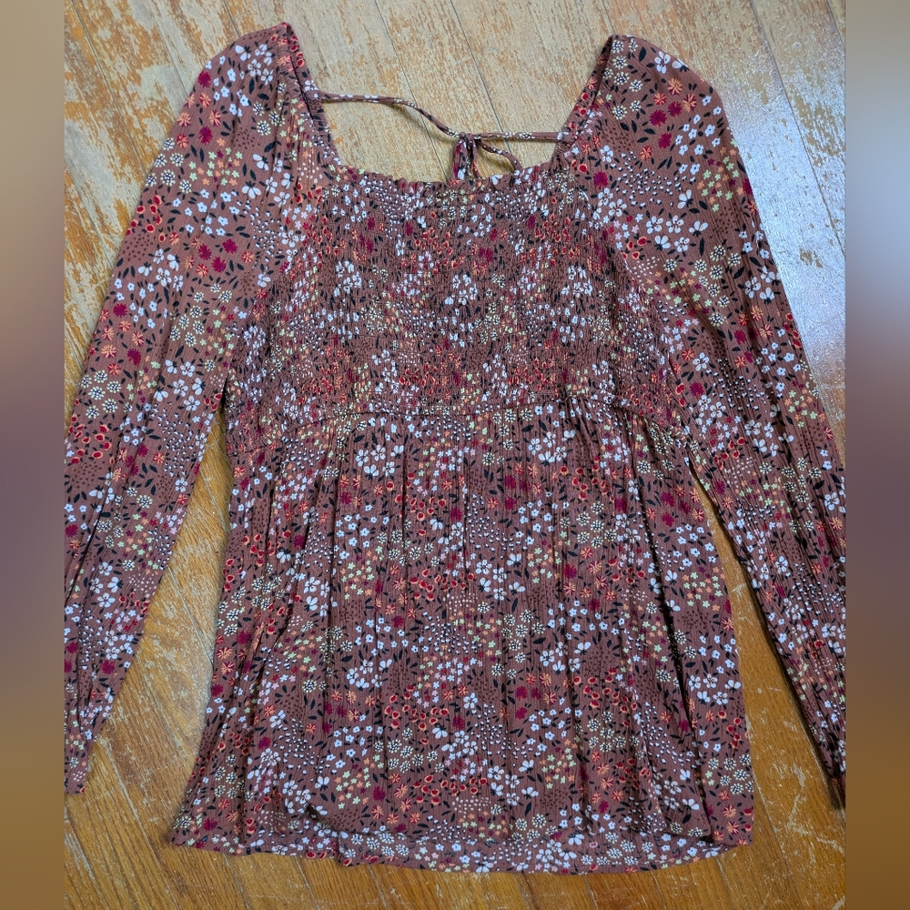 Floral Brown Blouse